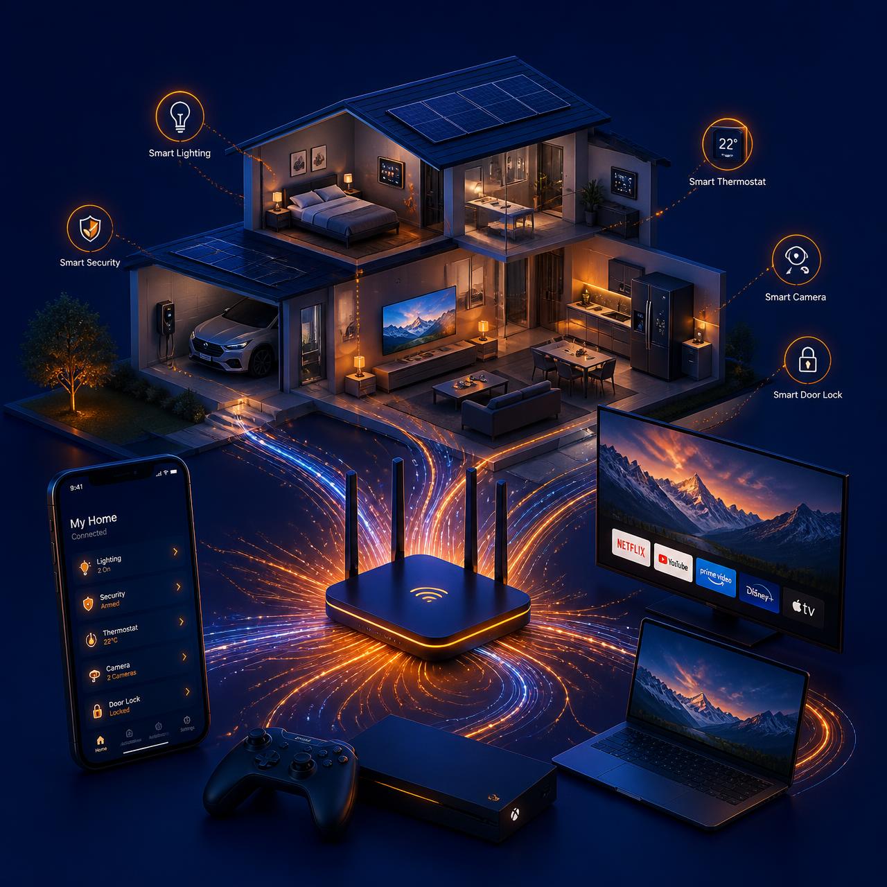 Hogar conectado con XTurbo por fibra óptica